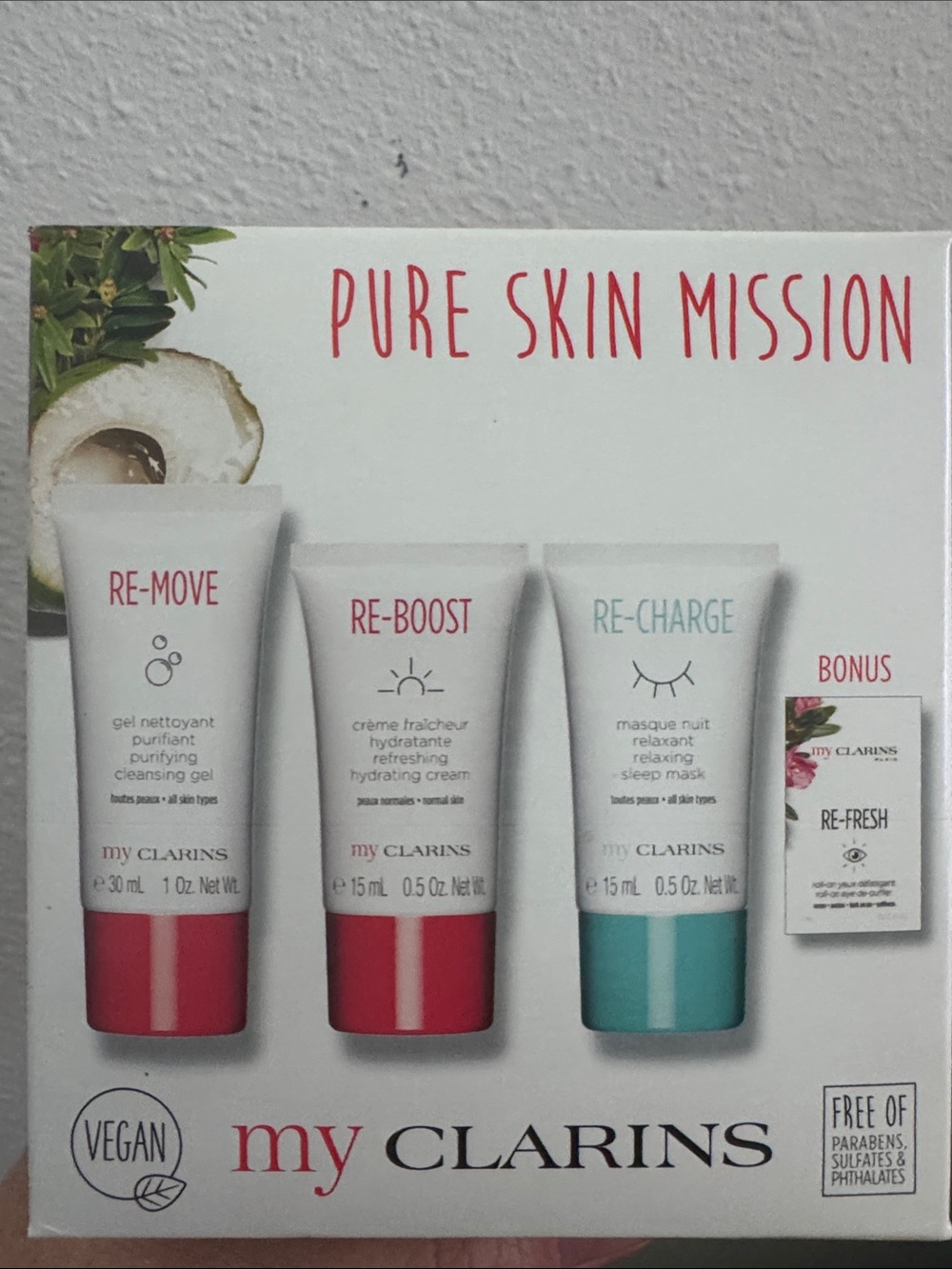 Clarins Pure Skin Mission 4 Piece Set — NWT